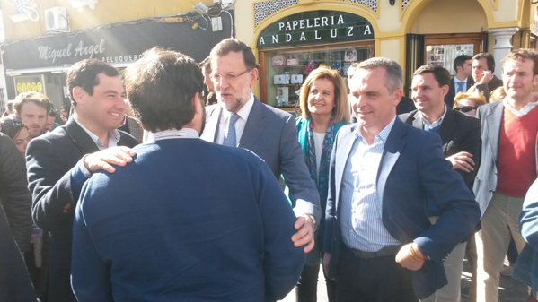 Rajoy visita Tomares junto a Juanma Moreno, Sanz y Bueno