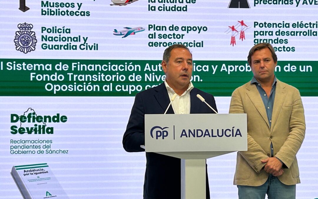 Repullo señala que el objetivo del Gobierno de Sánchez es “torpedear” el avance de Andalucía sólo porque los andaluces confían en el PP
