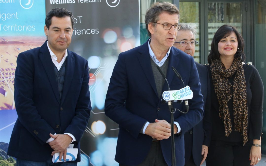 Feijóo advierte de que Cs «no es el partido de la tierra de Andalucía» y solo busca «mantener el status quo»