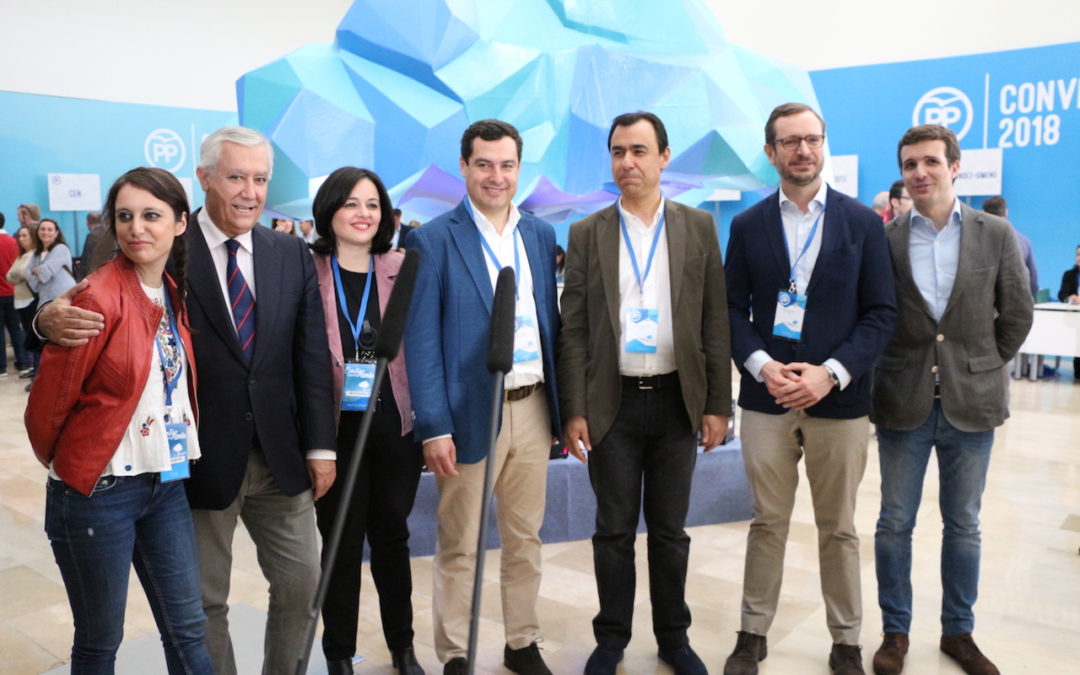 Todo preparado para la inauguración de la Convención Nacional del PP en Sevilla