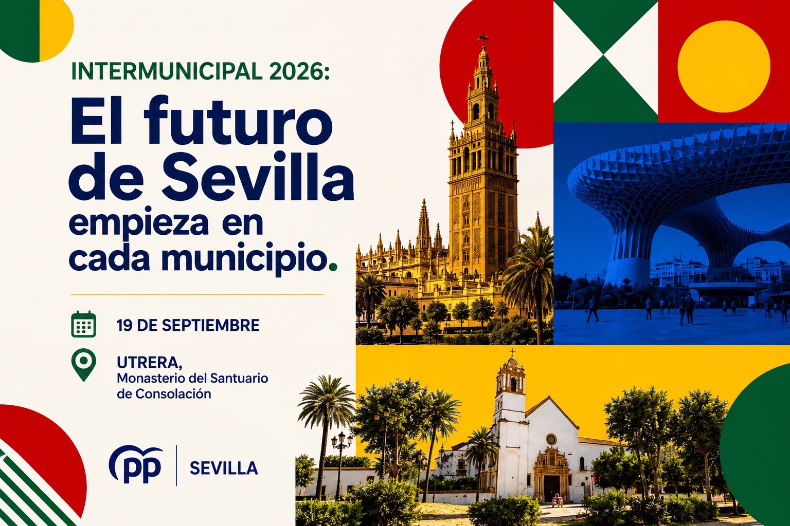 El PP de Sevilla celebra su Intermunicipal 2026 bajo el lema “El futuro de Sevilla empieza en cada municipio”