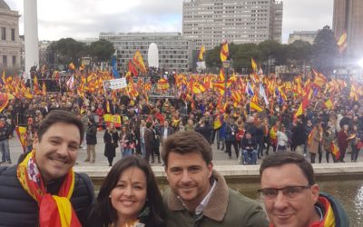 El PP de Sevilla se hace presente en Madrid, en defensa de la unidad de España