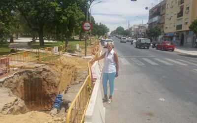 Lola Romero: “Las obras de Aljarafesa para mejorar la presión en la zona norte de Bormujos han sido un desastre en su ejecución”