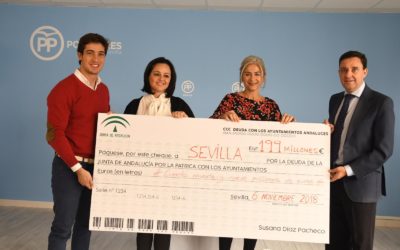 Virginia Pérez pide a la Junta que cumpla la ley y pague los 460 millones que adeuda a los Ayuntamientos de la provincia de Sevilla