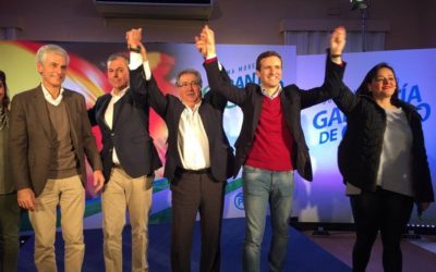Mitin de Casado, Zoido y Virginia Pérez en Tomares en demanda de un cambio para «una Andalucía de primera»