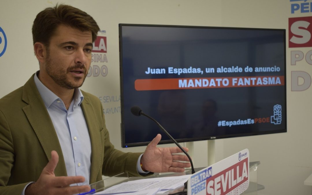 Beltrán Pérez achaca a Espadas una veintena de proyectos y promesas que «no se han hecho realidad»